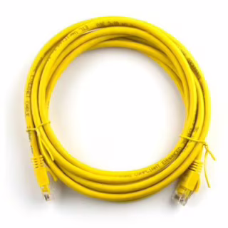 Патч-корд 1.5м, RJ-45, Cat.5e, CU, медь, желтый Ritar (PCR-CU/1.5Yw / 04284)