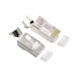 Коннектор RJ45 cat.7 FTP 8P8C * 10 (сквозные отв., позолоч. конт.) Cablexpert (LC-PTF7-01/10)
