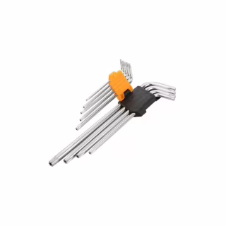 Набор инструментов Tolsen удлиненных ключей Torx с отвором 9 шт Т10-Т50 (20057)