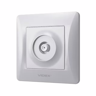 ТВ розетка Videx BINERA SAT одинарная спутниковая серебря (VF-BNSK1SATE-SS)