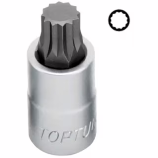 Торцевая головка Toptul SPLINE M10 L55мм 1/2" (BCHA1610)