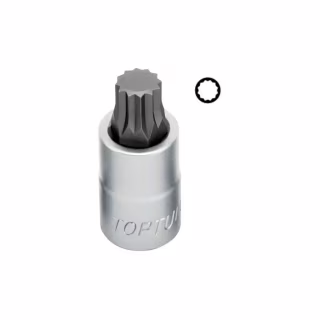 Торцевая головка Toptul SPLINE M12 L55мм 1/2" (BCHA1612)