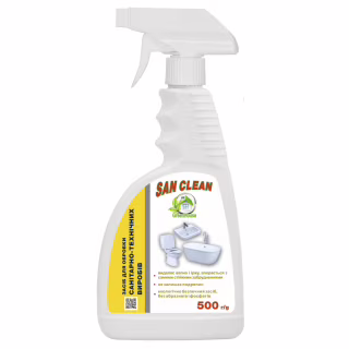 Спрей для чищення ванн San Clean Green House Для сантехніки 500 г (4820003542972)