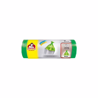 Пакети для сміття Помічниця 60 л 20 шт. (4820012340170)