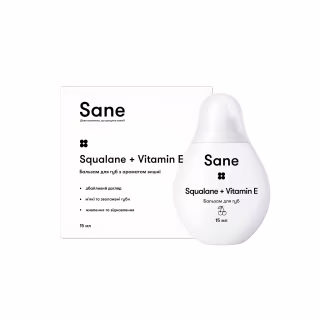 Бальзам для губ Sane Squalane + Vitamin E Питательный С ароматом вишни 15 мл (4820266831943)
