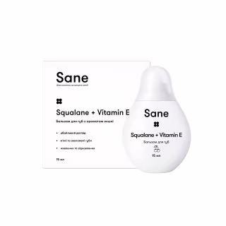 Бальзам для губ Sane Squalane + Vitamin E Живильний З ароматом вишні 15 мл (4820266831943)
