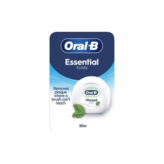 Зубна нитка Oral-B Essential Floss М'ятна Вощена 50 м (8006530045667)