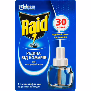 Рідина для фумігатора Raid Проти комарів 30 ночей (5000204343694)