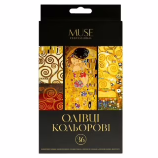 Карандаши цветные Muse Трехгранные С точилкой 36 цветов (107M-36)
