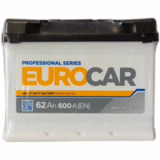 Аккумулятор автомобильный EUROCAR 6СТ-62АЗ (1) (+/-) (L2) 600А 12V (E)