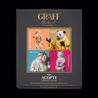 Чай Graff Ассорти чайных вкусов зеленый и черный байховый 32х1.65 г (gr.11709)