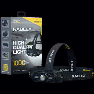 Налобний ліхтар Rablex RB654, білий + червоний, 1000 lumen, акум, Type-C