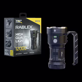 Ручной фонарь Rablex RB718, 12000LM, 4*18650 Type-C, 12000LM