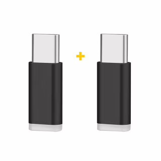 Перехідник Micro 5P F to USB-C M 2PCS black XoKo (XK-AC010-BK2)