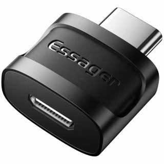 Перехідник USB-C M to Micro 5P F gray Essager (EZJMC-XL01)