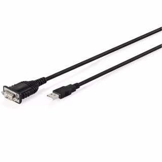 Кабель для передачі даних USB 2.0 AM to COM 1.8m DB9 RS232 FT232RNL black Digitus (DA-70172)