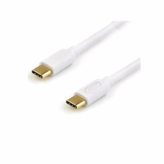 Дата кабель USB-C to USB-C 0.8m 60W 3A QC 3.0 white Atcom (AT-C08)