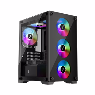 Корпус для ПК 1stPlayer X2-M-BK-4F1-PS-600FK-EU