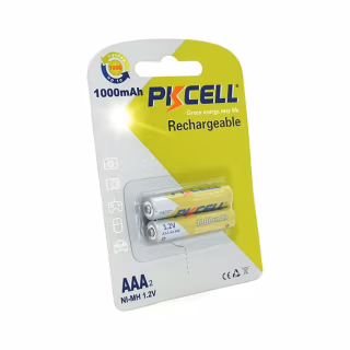 Аккумулятор PkCell AAA R03 1000mAh 1.2V NiMH Rechargeable Battery, 2шт/бл (PC/AAA1000-2BR)
