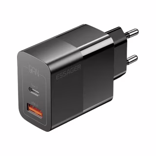Зарядное устройство 1xUSB-C + 1xUSB 33W Essager (ECTAC-PCB01-P)