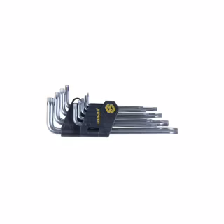 Ключ Sigma набор TORX 9шт T10-T50мм CrV, средние с отверстием (4022221)