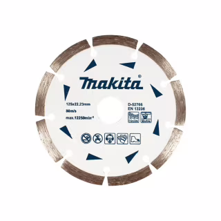 Круг отрезной Makita алмазный по бетону и мрамору сегмент 125x22.23 мм (D-52766)