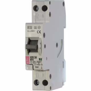 Дифференциальный автоматический выключатель ETI KZS-1M C 16/0,03 тип A (6kA) (універс. підключення)