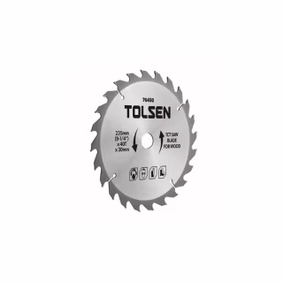 Диск пильный Tolsen с ТВС напайками по дереву 210х24Т*30мм (76440)