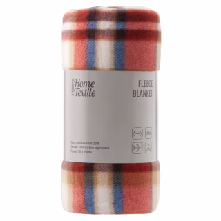 Плед ARDESTO Fleece 100% полиэстер, клеточка, бело-коричневый 130х160 см (ART0720PB)