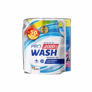 Набор бытовой химии Pro Wash Гель для стирки Универсал 2000 г + Капсулы для стирки Цветок дождя 10 шт. (4262396149091)