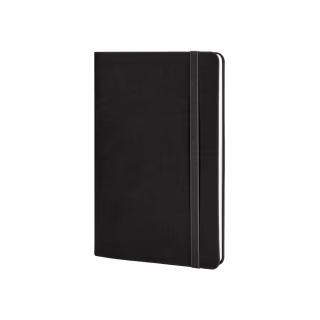 Книга записная Optima А5 VIVELLA, мягкая обложка, резинка, белый блок линия, черный (O27104-01)