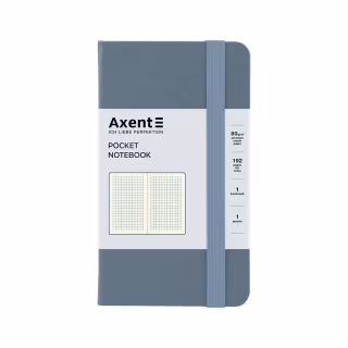 Книга записная Axent Partner 95x140 мм, 96 листов, клетка, серая (8301-62-A)