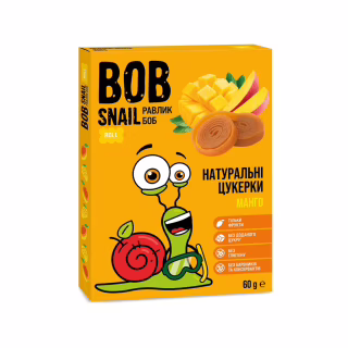 Конфета Bob Snail Улитка Боб натуральные Манговые 60 г (4820219340584)