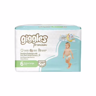 Подгузники Giggles Premium 6 Extra Large 15 + кг 20 шт (8680131206926)