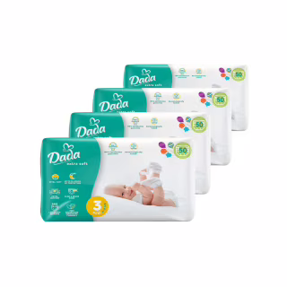 Подгузники Dada Extra Soft Размер 3 MIDI (4-9 кг) 4 упаковки по 50 шт (200 шт) (4820174989545)