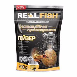 Прикормка Real Fish Silver Series Гейзер Кукурудза-карамель 0.9kg (809.00.11)