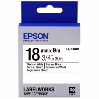 Лента для принтера этикеток Epson LK5WBN (C53S655006)
