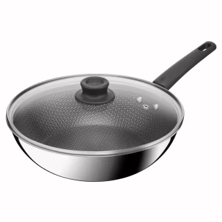 Сковорода Tefal ВОК Emotion+ Power з кришкою 28см (E3411655)