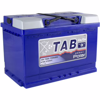 Аккумулятор автомобильный TAB 75 Ah/12V Polar Blue Euro (121 075)