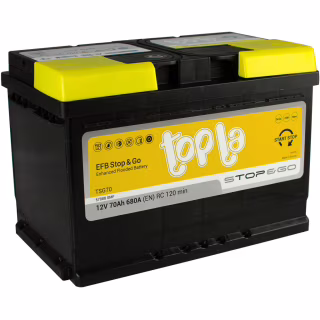 Аккумулятор автомобильный Topla 70 Ah/12V EFB Euro (112 070)