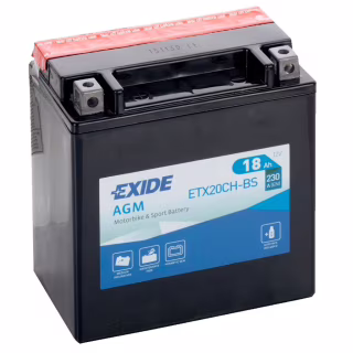 Аккумулятор автомобильный EXIDE Акумулятор Мото EXIDE 18Ah Ев (-/+) (230EN) (д150*ш90*в160) ETX20CH-BS (ETX20CH-BS)