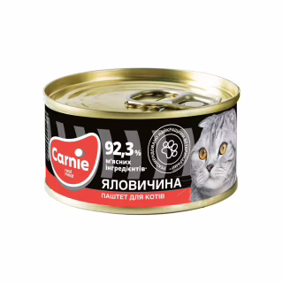 Паштет для кошек Carnie мясной с говядиной 100 г (4820255190365)