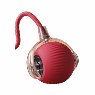 Игрушка для кошек Me&Pet Интерактивный мяч с веревкой красный (NMP-47R)