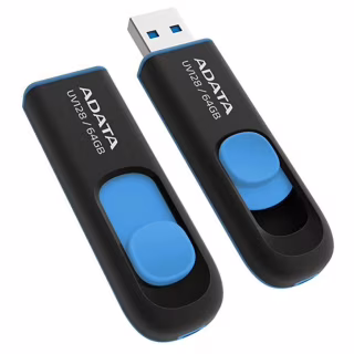 USB флеш накопитель ADATA 64Gb UV128 black-blue USB 3.0 (AUV128-64G-RBE)