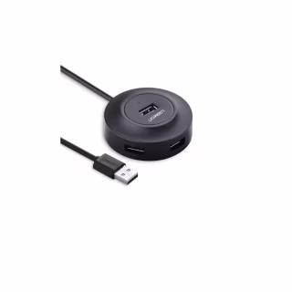 Концентратор Ugreen 4-port 1m USB 2.0 CR106 black (20277)