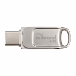 USB флеш накопичувач Wibrand 64GB Bee Silver USB 3.2/Type-C (WI3.2TC/BE64TC039S)