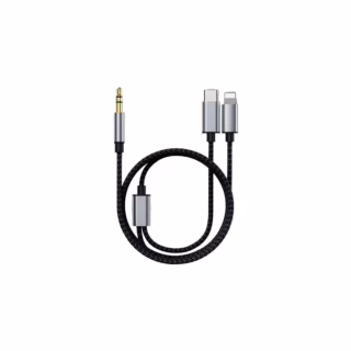Кабель мультимедийный 3.5mm M to USB-C + Lightning 1.15m XoKo (XK-MH-232)