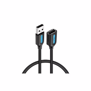 Дата кабель USB 2.0 AM/AF 2.0m black Vention (CBIBH)