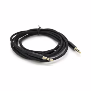 Кабель мультимедийный 3.5mm M to 3.5mm M 1.0m black VEGGIEG (YT-AUXGJ(M)/(M)-AB-1)