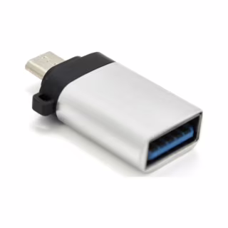 Переходник USB 3.0 AF to Micro 5P M OTG silver VEGGIEG (TC-113)
